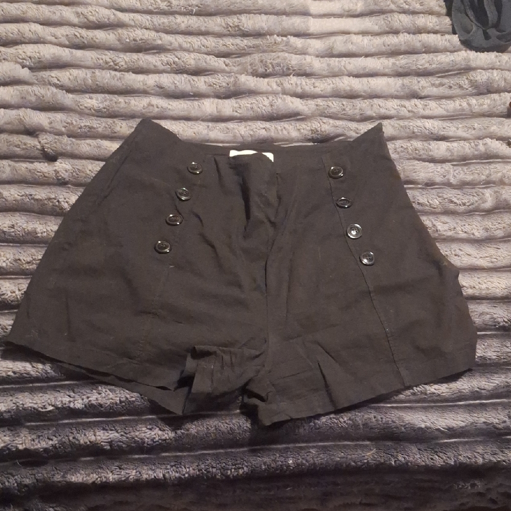 Belle Poque High Waist Black Women's Shorts